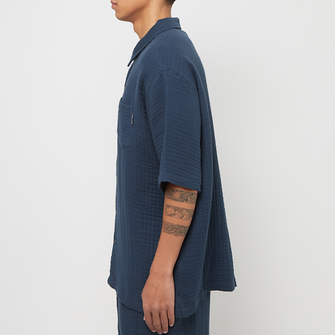 Daily Paper Enzi Seersucker Shortsleeve Shirt bleu 83968 3