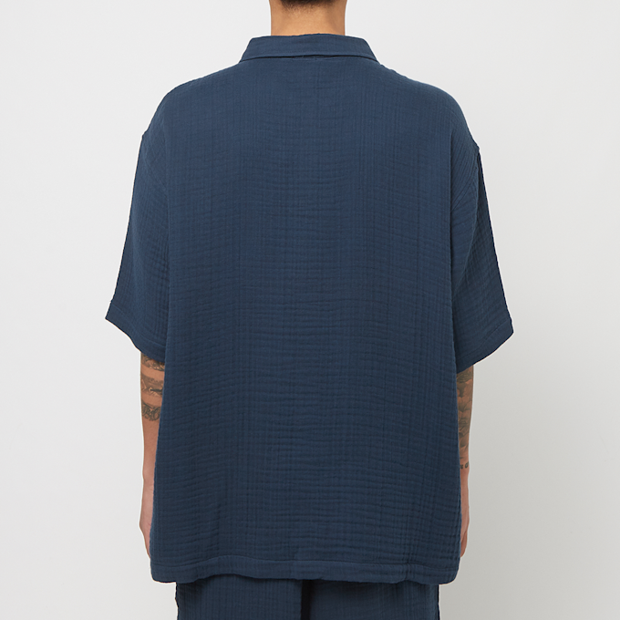Daily Paper Enzi Seersucker Shortsleeve Shirt bleu 83968 4