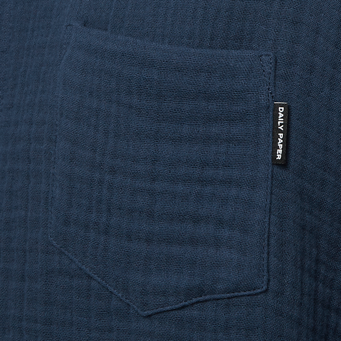 Daily Paper Enzi Seersucker Shortsleeve Shirt bleu 83968 5