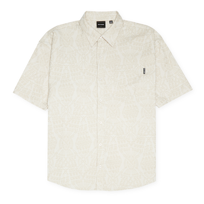Daily Paper Zuri Macrame Jacquard Shortsleeve Shirt beige 83988 1