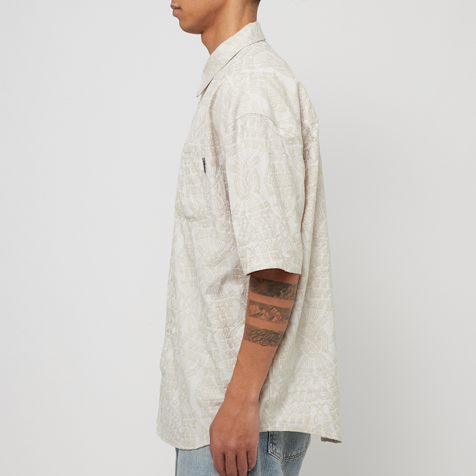 Daily Paper Zuri Macrame Jacquard Shortsleeve Shirt beige 83988 3