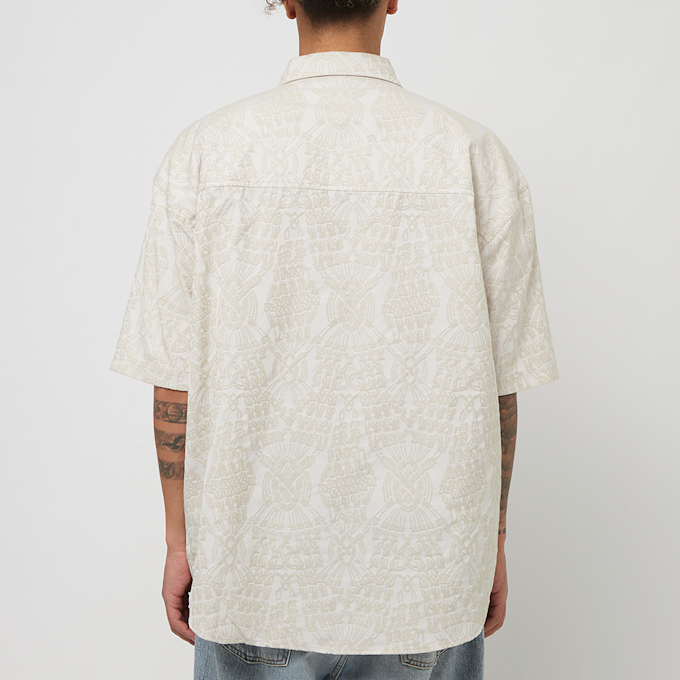 Daily Paper Zuri Macrame Jacquard Shortsleeve Shirt beige 83988 4