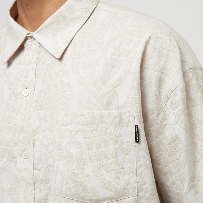Daily Paper Zuri Macrame Jacquard Shortsleeve Shirt beige 83988 5