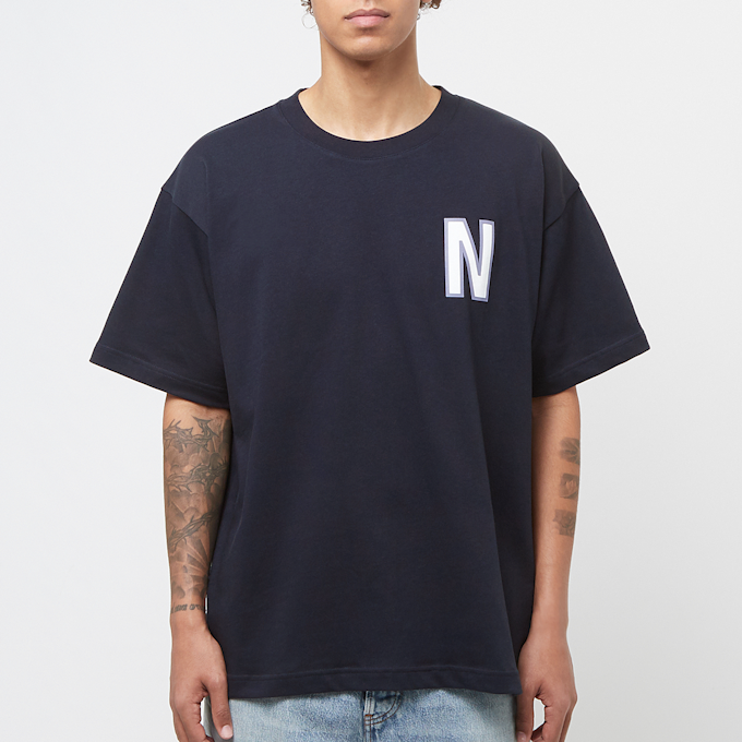 Norse Projects Simon Loose Organic Heavy Jersey Large N T-Shirt blauw 84015 2