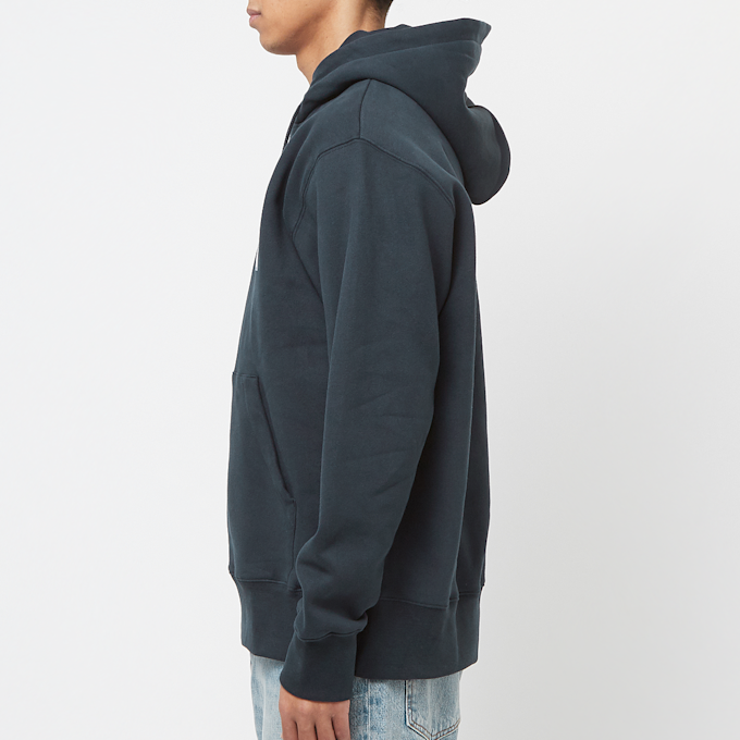 Norse Projects Arne Relaxed Organic Brushed Fleece Large N Hoodie blauw 84028 3