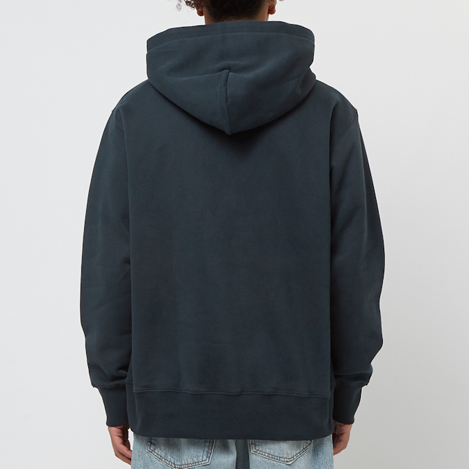 Norse Projects Arne Relaxed Organic Brushed Fleece Large N Hoodie blauw 84028 4