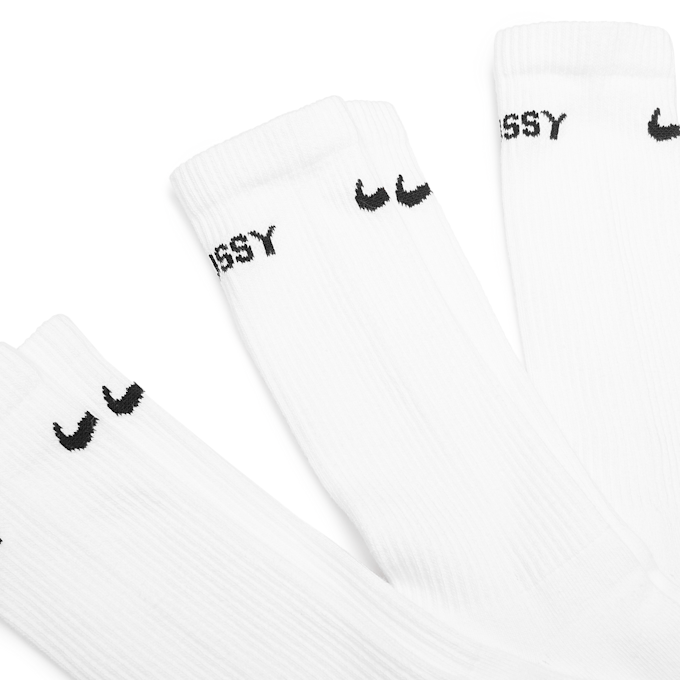 Nike x Stüssy NRG Everyday Plus Cushioned Crew Socks (3 Pack) white 84233 3