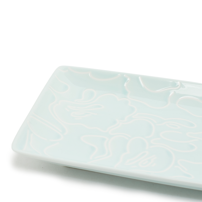 A Bathing Ape Hasamiyaki Square Plate blauw 84390 2