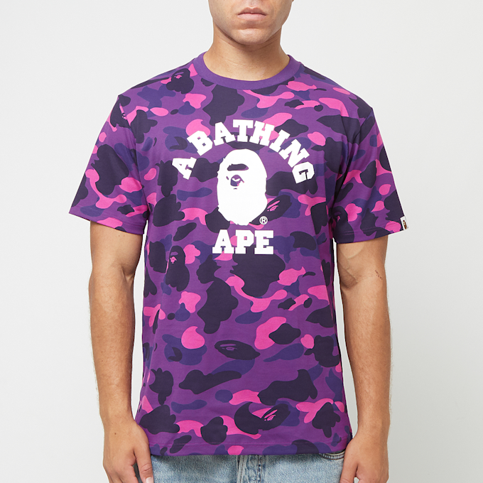 A Bathing Ape Color Camo College Tee purple 84416 2