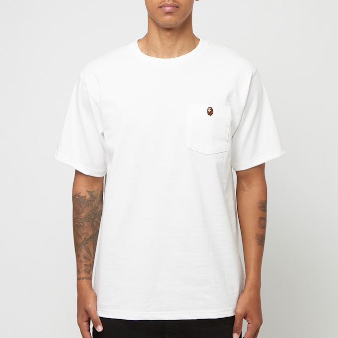 A Bathing Ape One Point Garment Dyed Pocket T-Shirt white 84413 2