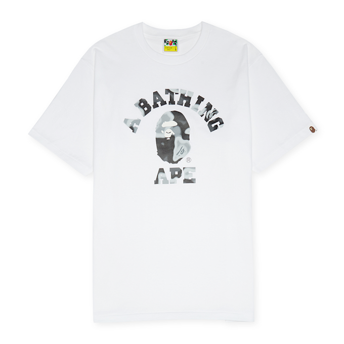A Bathing Ape Liquid Camo College T-Shirt white 84723 1