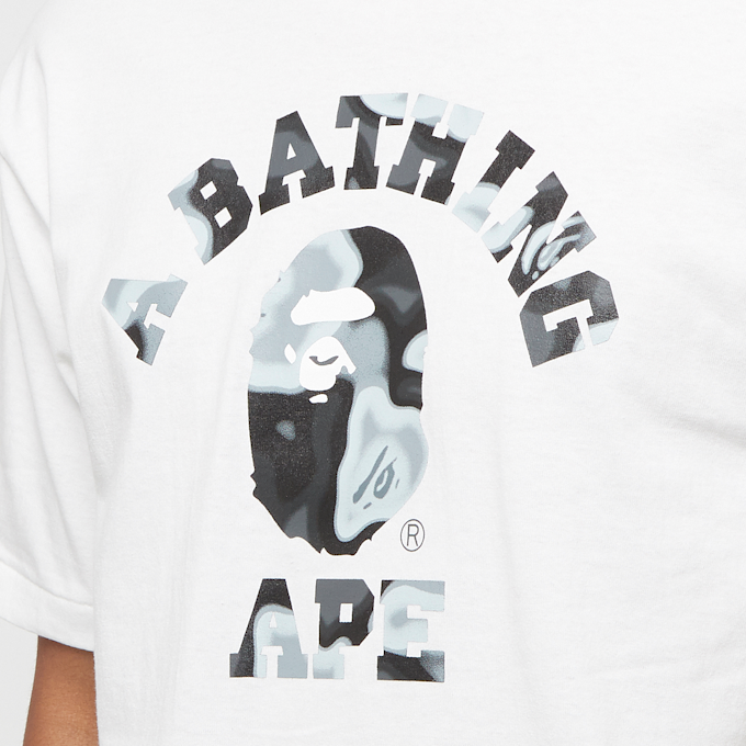 A Bathing Ape Liquid Camo College T-Shirt white 84723 5