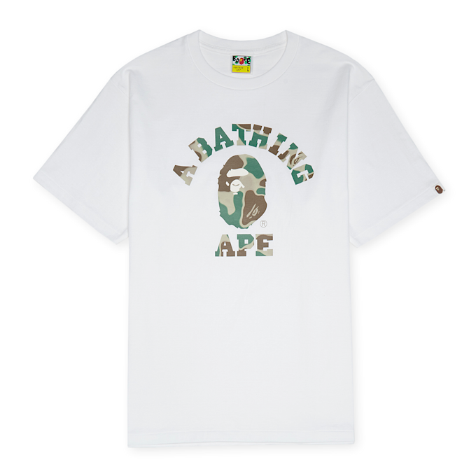 A Bathing Ape Liquid Camo College T-Shirt white 90642 1