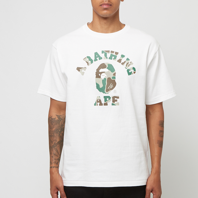A Bathing Ape Liquid Camo College T-Shirt white 90642 2