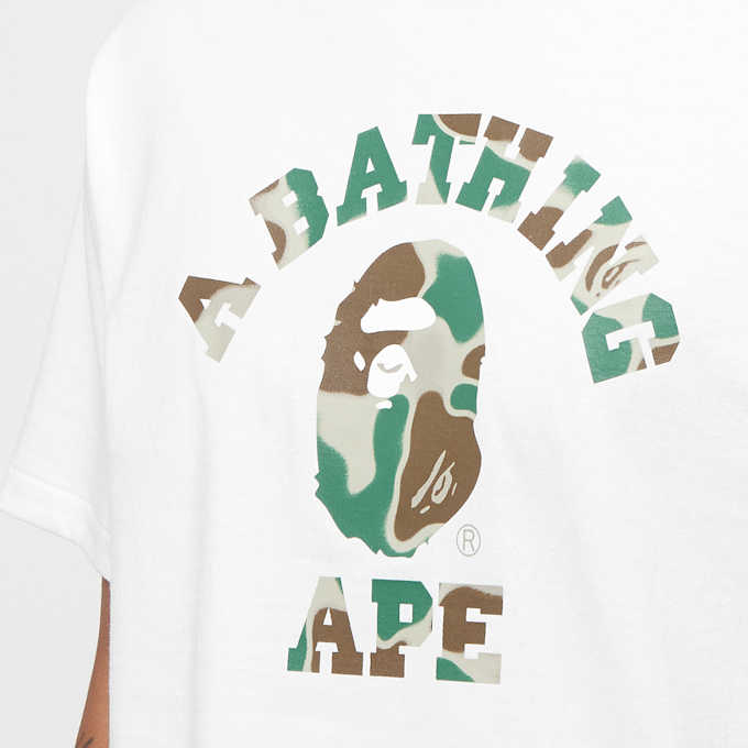 A Bathing Ape Liquid Camo College T-Shirt white 90642 5