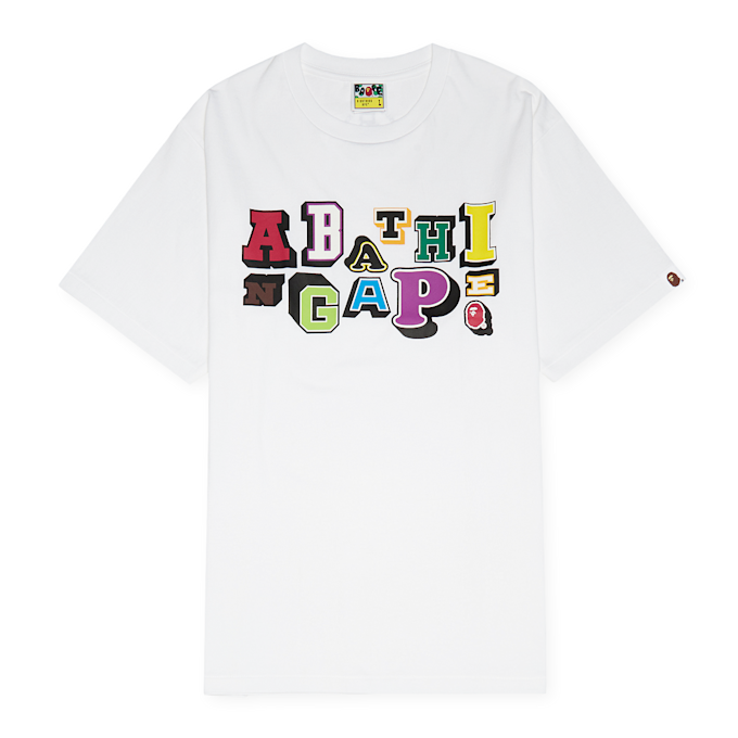 A Bathing Ape Varsity Font T-Shirt white 84729 1