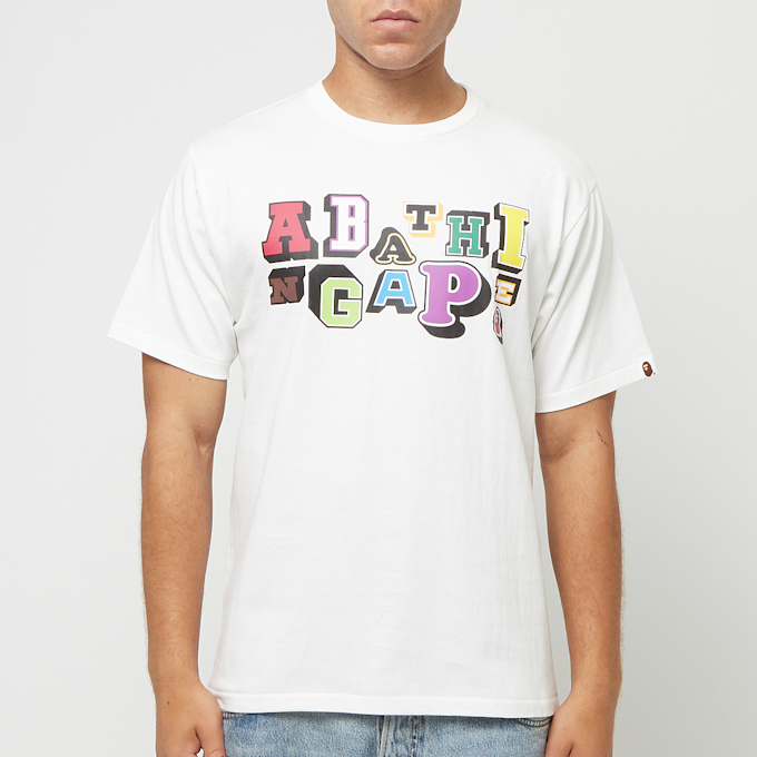 A Bathing Ape Varsity Font T-Shirt white 84729 2
