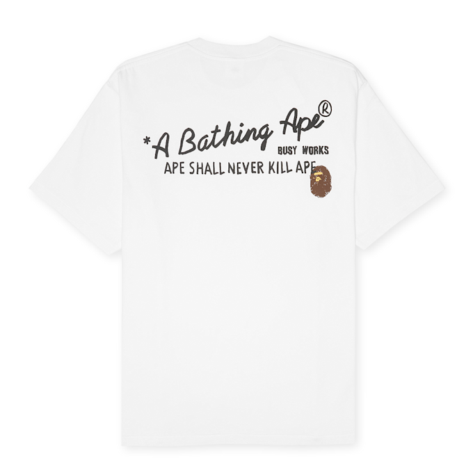 A Bathing Ape Hand Draw BAPE Tee blanc 90253 1