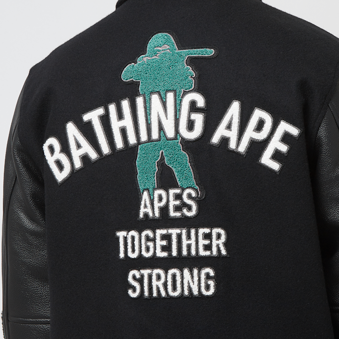 A Bathing Ape Varsity Jacket black 86740 5