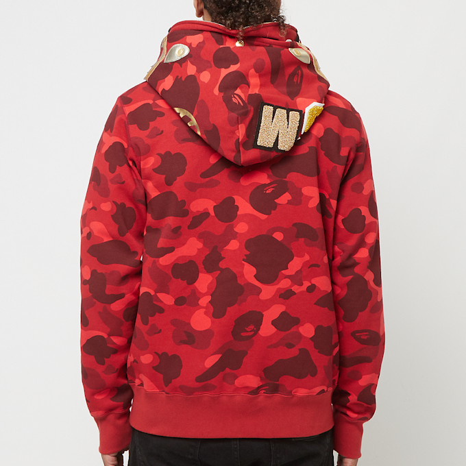 A Bathing Ape Color Camo Double Shark Full Zip Hoodie red 86742 4