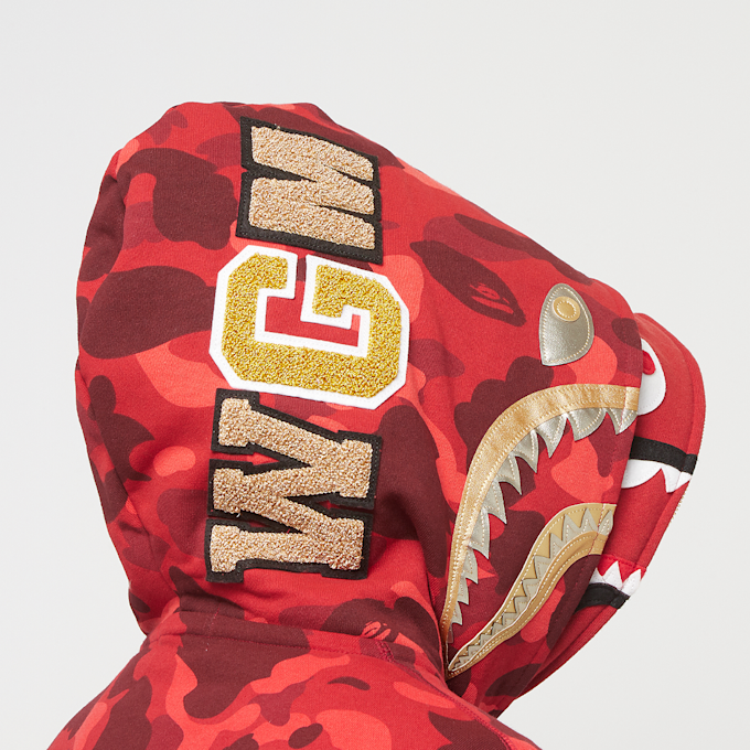 A Bathing Ape Color Camo Double Shark Full Zip Hoodie red 86742 6