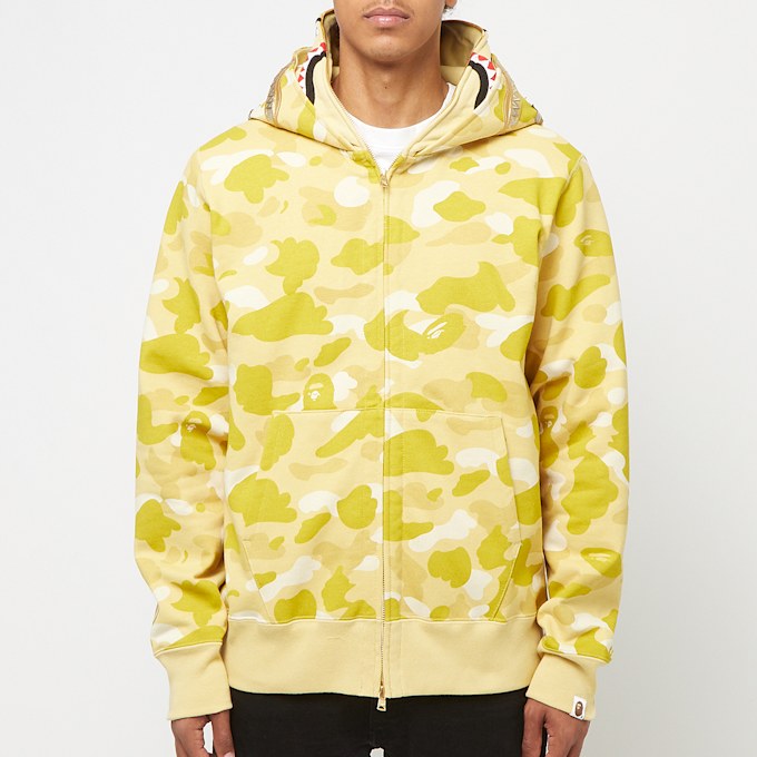 A Bathing Ape Color Camo Double Shark Full Zip Hoodie yellow 90255 2