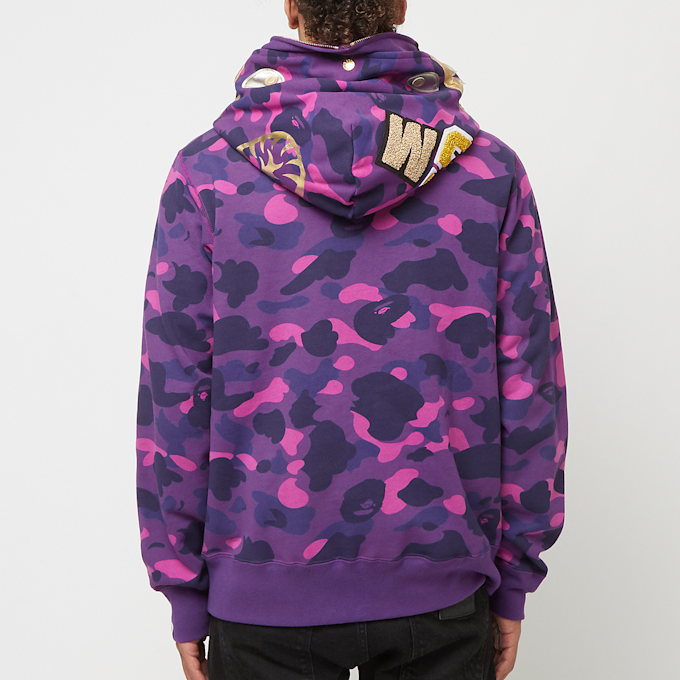 A Bathing Ape Color Camo Double Shark Full Zip Hoodie lila 88057 4