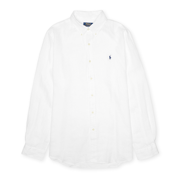 Polo Ralph Lauren Long Sleeve Sport Shirt (Linen) white 88063 1