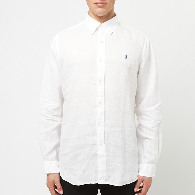 Polo Ralph Lauren Long Sleeve Sport Shirt (Linen) white 88063 2