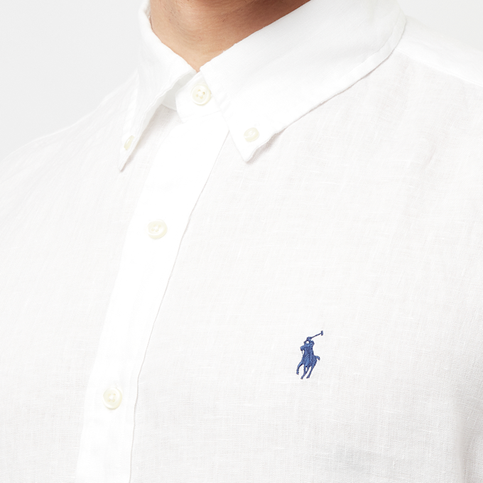 Polo Ralph Lauren Long Sleeve Sport Shirt (Linen) white 88063 5