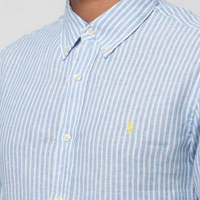 Polo Ralph Lauren Long Sleeve-Sport Shirt (Linen) blau 84762 5