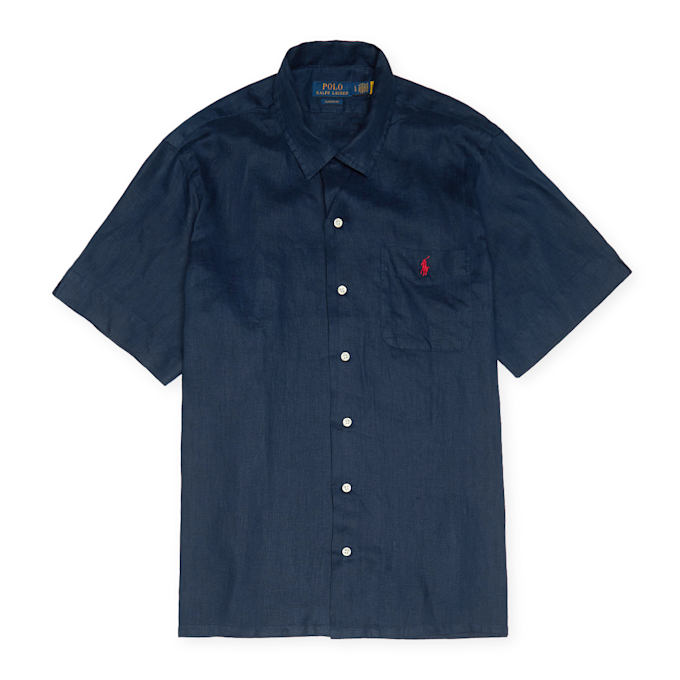 Polo Ralph Lauren Short Sleeve Sport Shirt (Linen) blauw 90257 1
