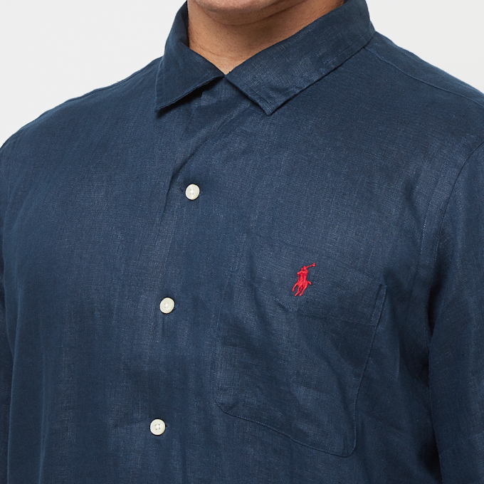 Polo Ralph Lauren Short Sleeve Sport Shirt (Linen) blauw 90257 5