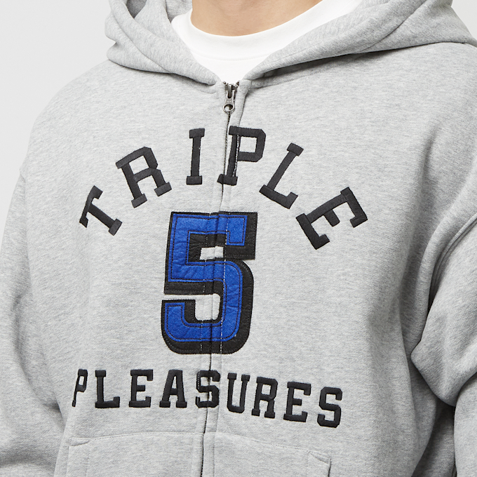 Pleasures x N.E.R.D. Applique Zip Up Hoodie grau 84881 5