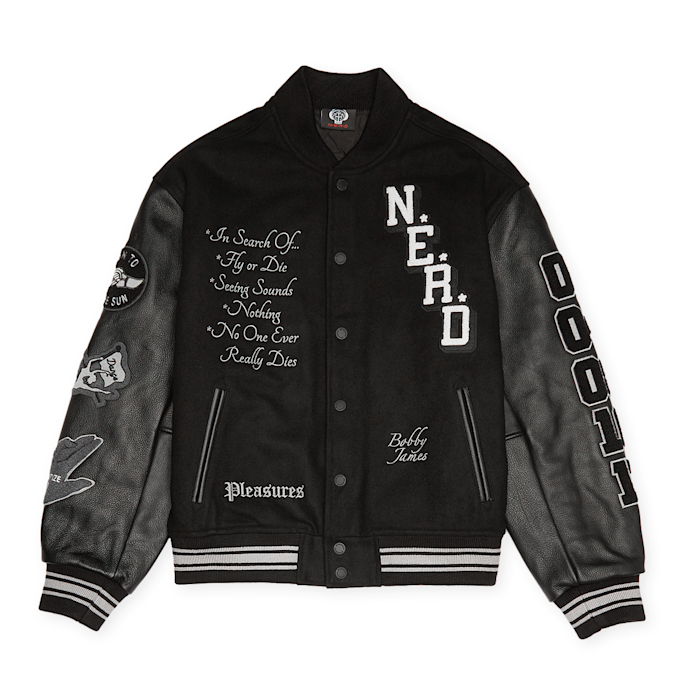 Pleasures x N.E.R.D. Varsity Jacket schwarz 86822 1