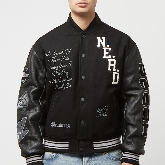 Pleasures x N.E.R.D. Varsity Jacket schwarz 86822 2