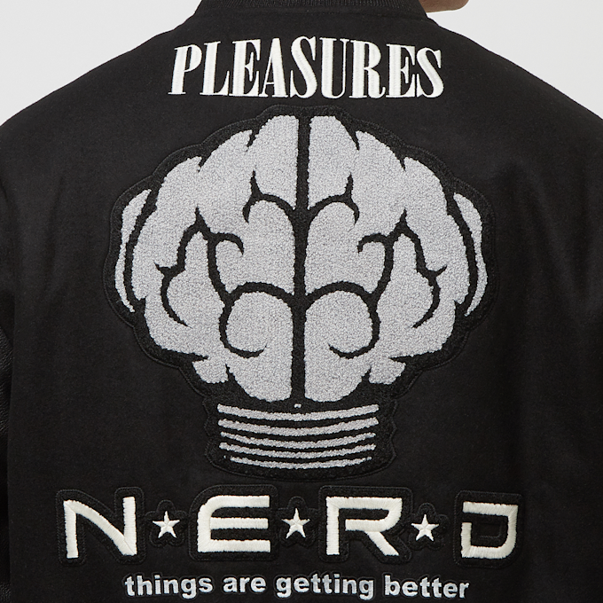 Pleasures x N.E.R.D. Varsity Jacket schwarz 86822 6