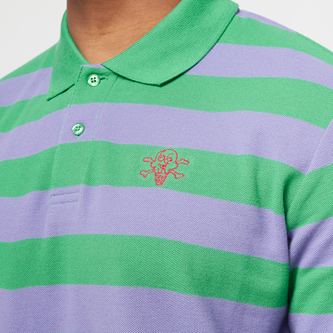 ICECREAM Striped Polo grün 86893 5