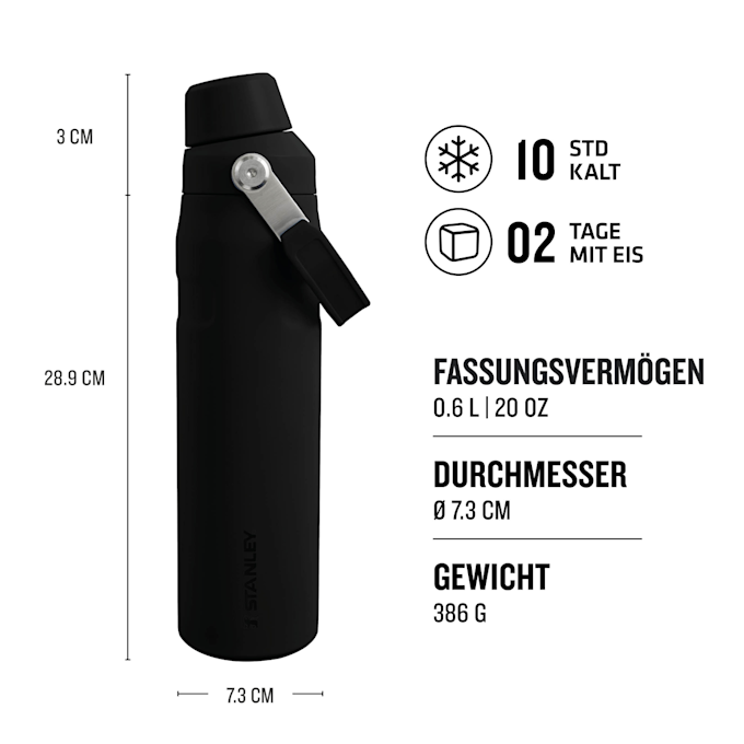 Stanley The Aerolight IceFlow Water Bottle 0.6L schwarz 90124 4