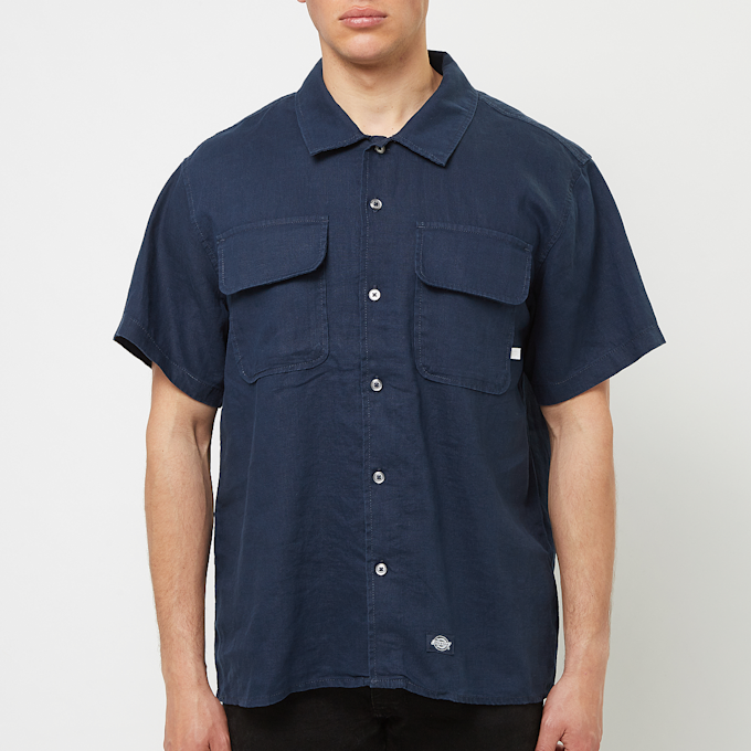Dickies Linen Shortsleeve Work Shirt blau 89615 2