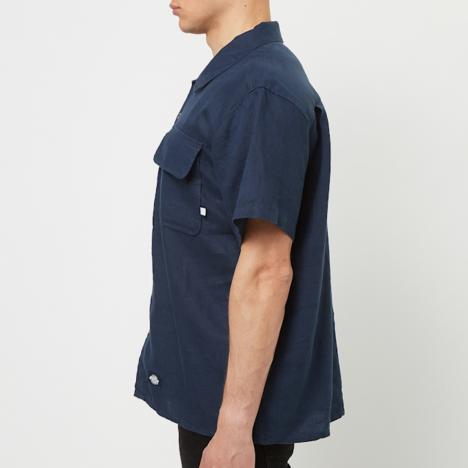 Dickies Linen Shortsleeve Work Shirt blau 89615 3