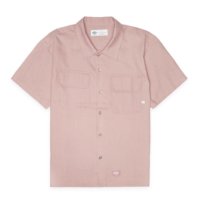 Dickies Linen Shortsleeve Work Shirt lichtroze 86956 1