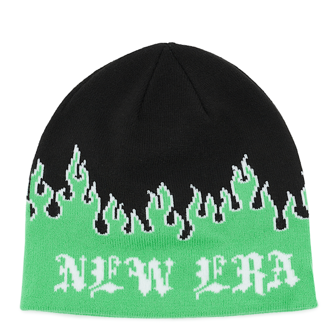 New Era Flame Skull Knit Beanie vert 88199 1
