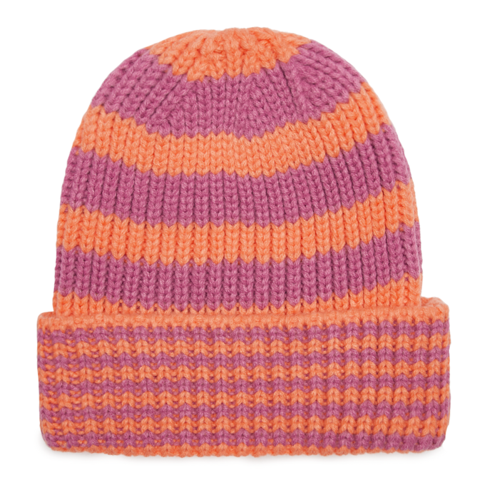 New Era Stripe Knit Beanie orange 90995 2