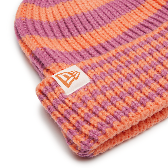 New Era Stripe Knit Beanie orange 90995 3