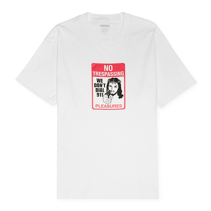 Pleasures Trespass T-Shirt wit 85111 1