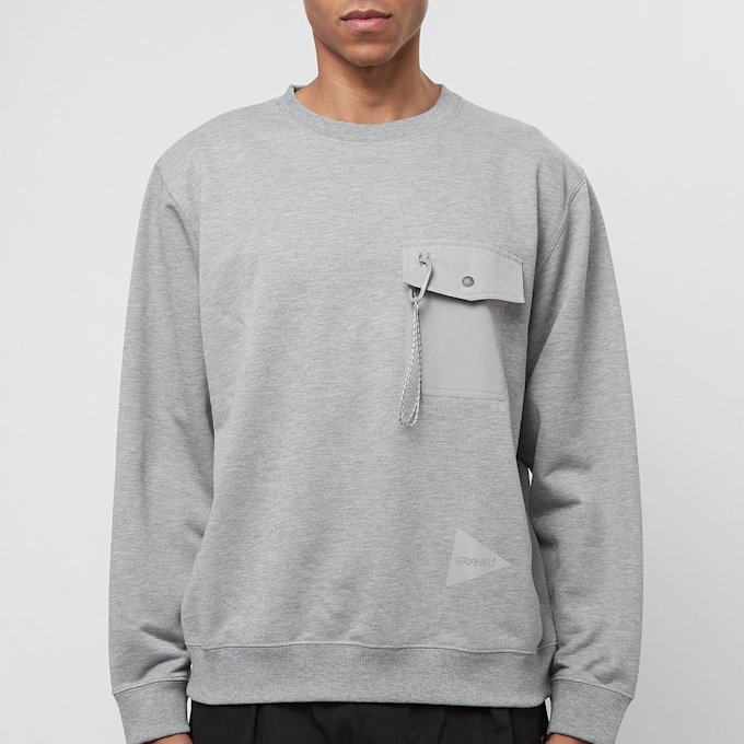 Gramicci x And Wander Print Sweatshirt gris 86969 2