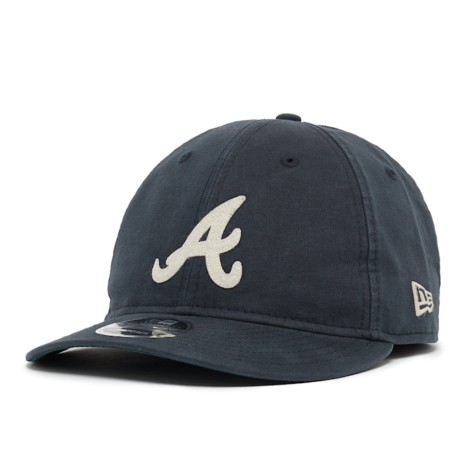 New Era Atlanta Braves Canvas Felt Logo Cap blau 90965 1
