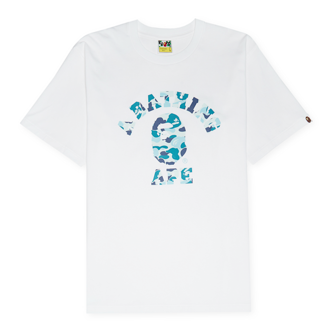 A Bathing Ape Abc Camo College Tee M white 85277 1