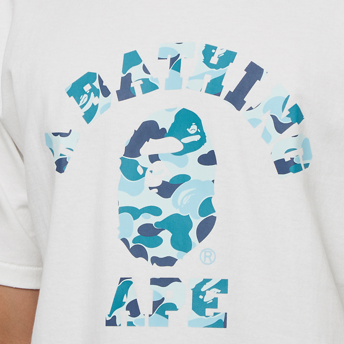 A Bathing Ape Abc Camo College Tee M white 85277 5